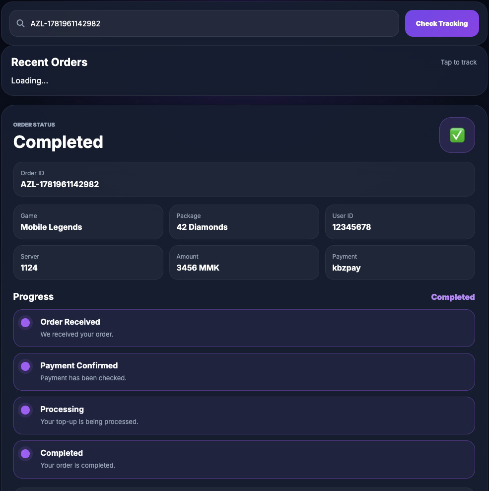 Order Tracking